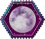 full moon hexagonal stamp